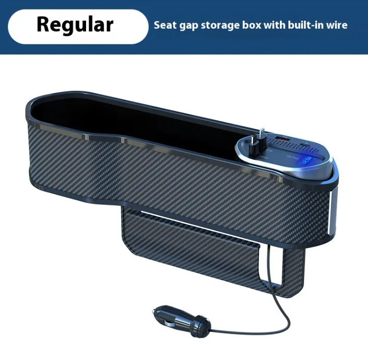 Car Seat Gap Organizer with Wireless Charging Option