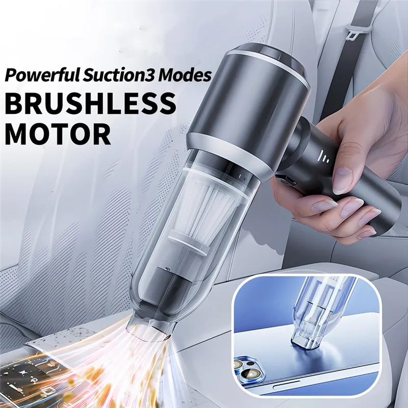 Portable Cordless Car Vacuum – Powerful Brushless Suction