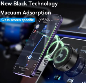 Magnetic Car Phone Mount with USB & Wireless Charging