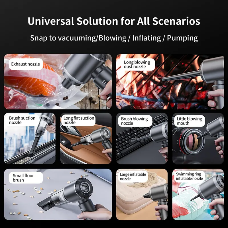 Portable Cordless Car Vacuum – Powerful Brushless Suction