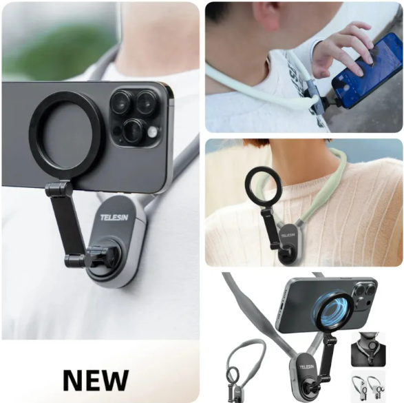 Hands-Free Magnetic Silicone Phone Neck Mount